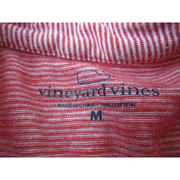Vineyard Vines Mens Polo Shirt M Red White Striped Short Sleeve - Picture 5 of 6